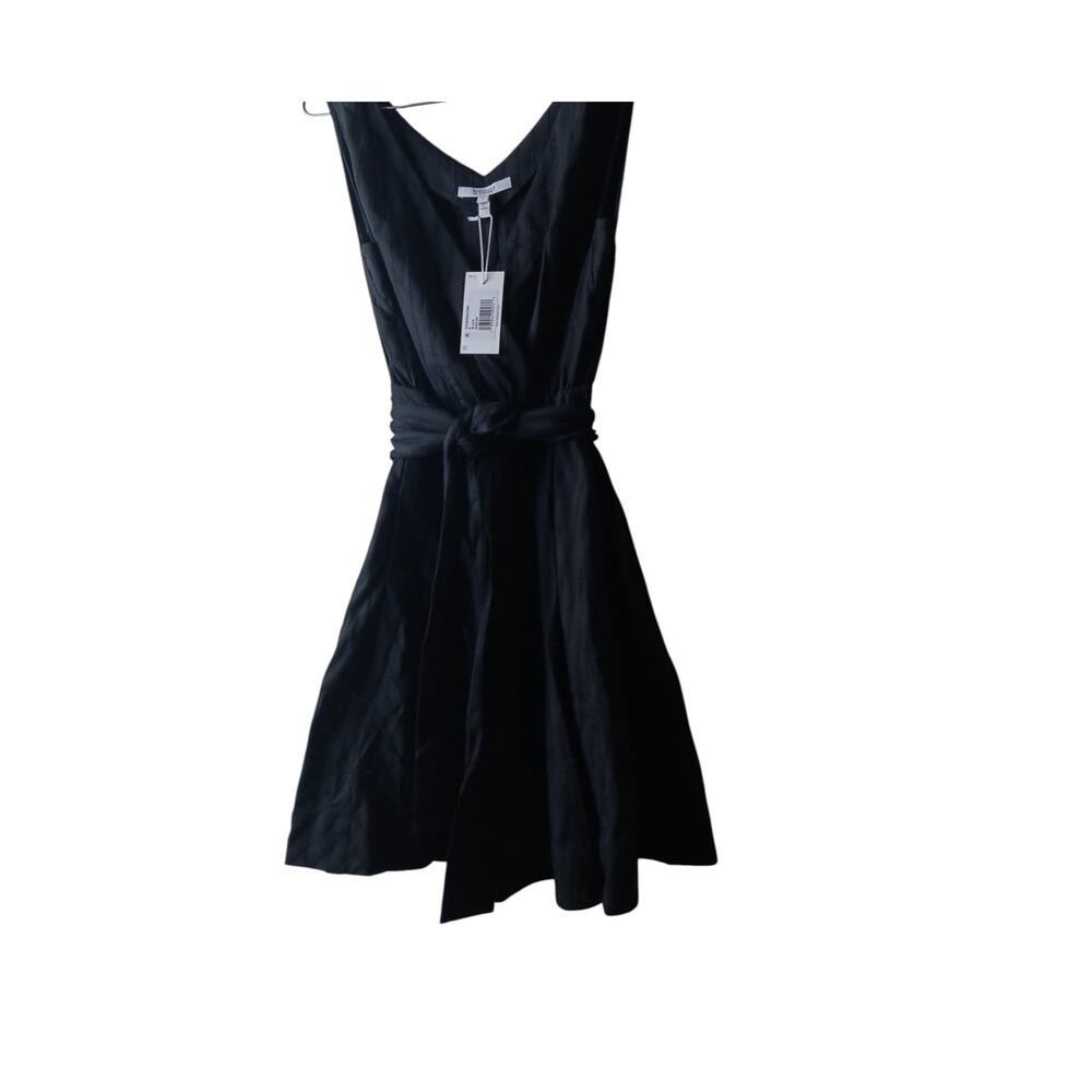 Derek Lam 10 Crosby Abby Black Cotton Tie Waist Mini Dress Sz 0 NWT $425 - Picture 4 of 16